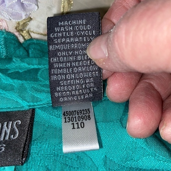 Beautiful aqua textured jacket by Additions in Chico’s size 2 with ruffles. - Picture 2 of 8